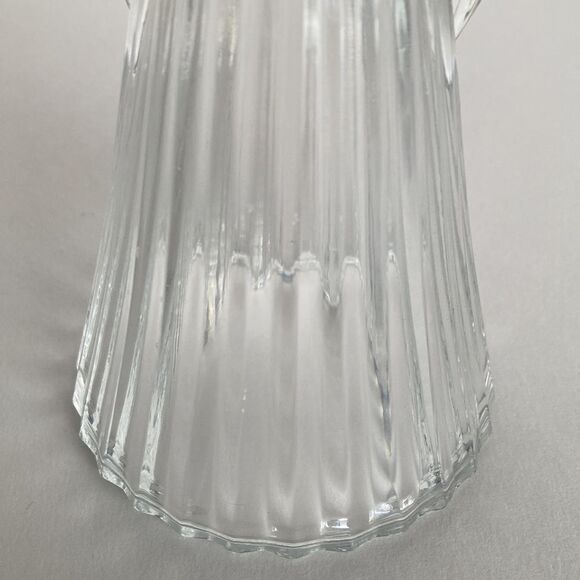 Vintage Clear Glass Lead Crystal Angel Taper Candle Stick Holders Set 2 Holiday - Picture 14 of 15